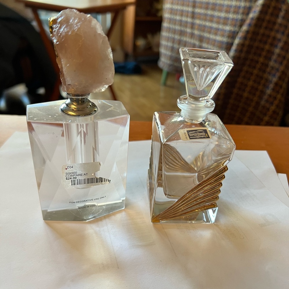 Crystal perfume bottles